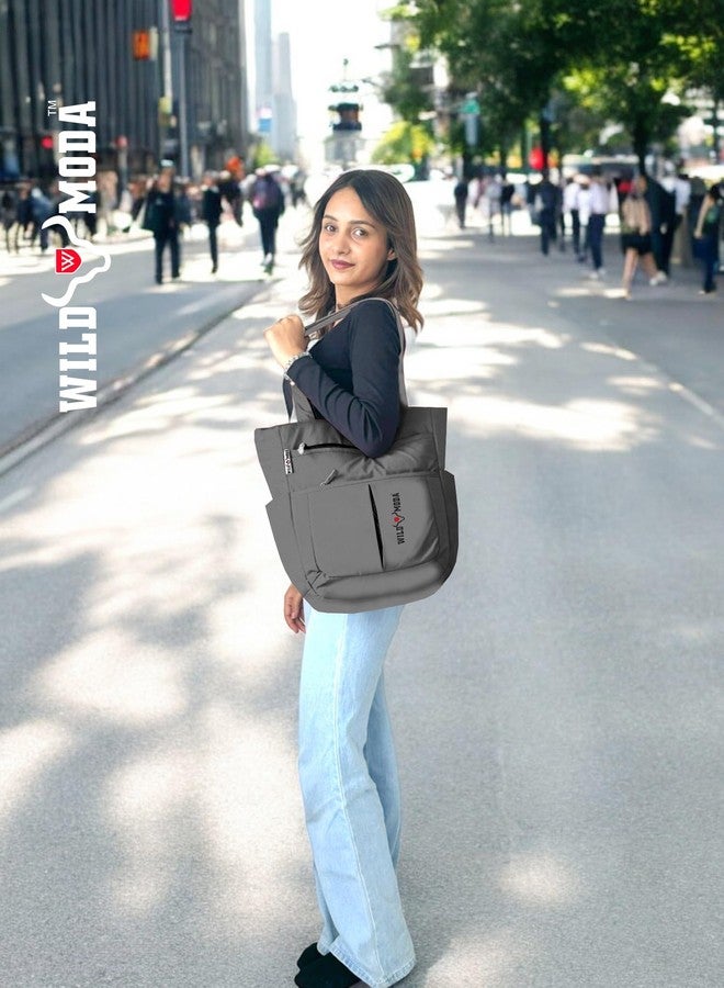 WILD MODA Women Kareena Multipurpose Shoulder & Tote Bag (Grey) - Image 2